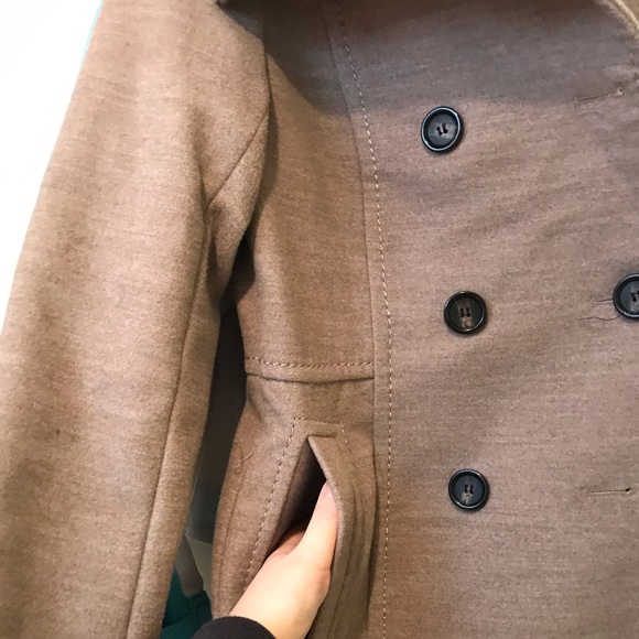 beige pea coat <3 - Picture 4 of 6